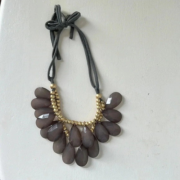 Gray Necklace | Gray Layered Necklace | Bauble Necklace | Bauble Jewelry - Picture 1 of 8